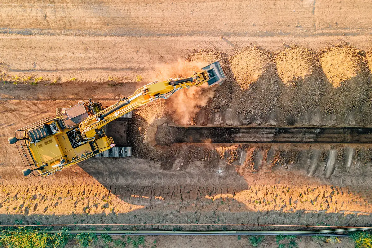 Yard drainage excavation for Princeton TX property